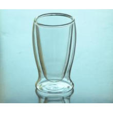 Promotional Classic Clear Double Wall Glass Cup, Clear Handmade Double Walled Glass Coffee Cup